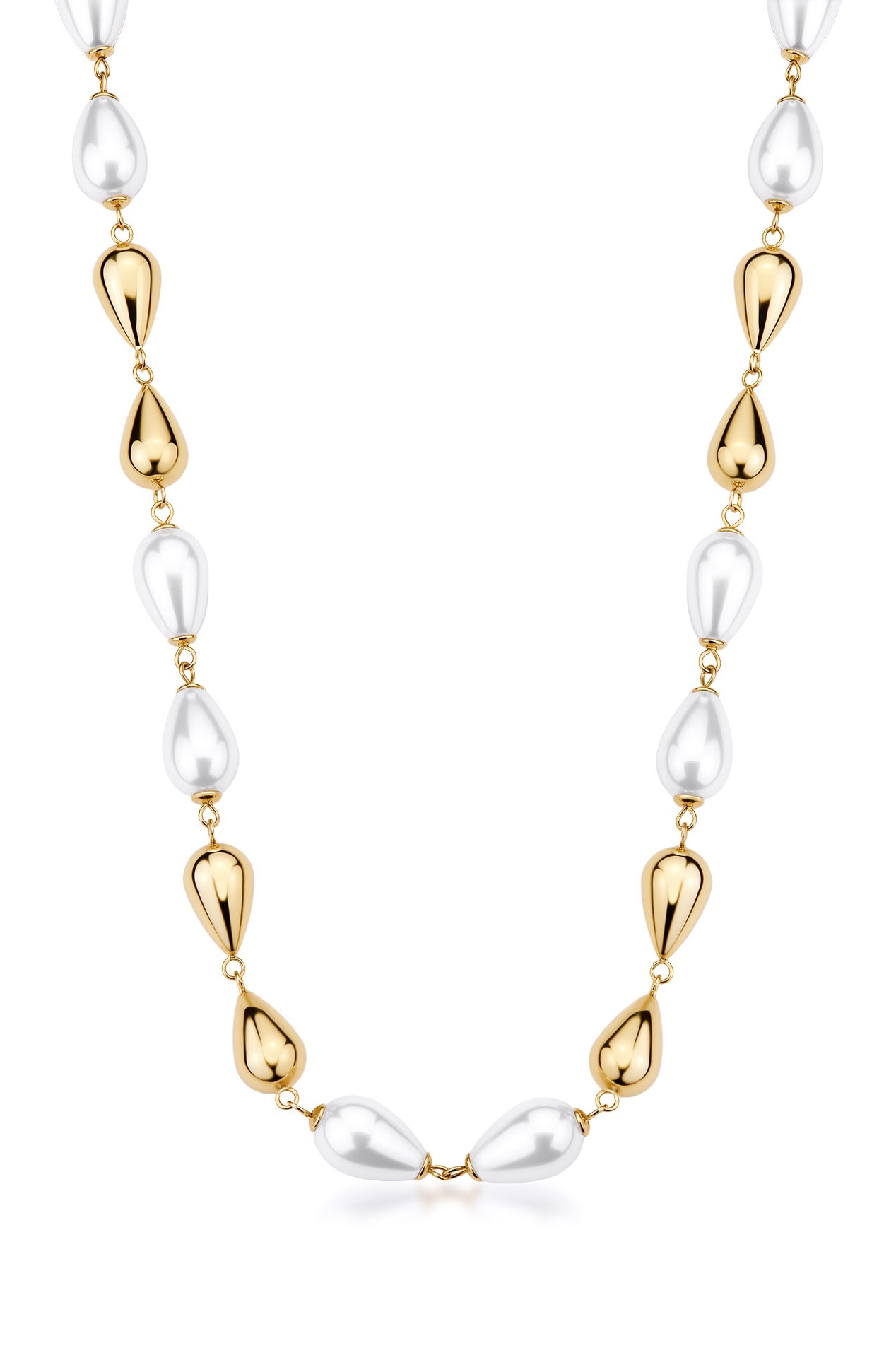 Brosway Elegantní pozlacený náhrdelník se syntetickými perlami Perfect BPC71