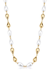 Brosway Elegantní pozlacený náhrdelník se syntetickými perlami Perfect BPC71