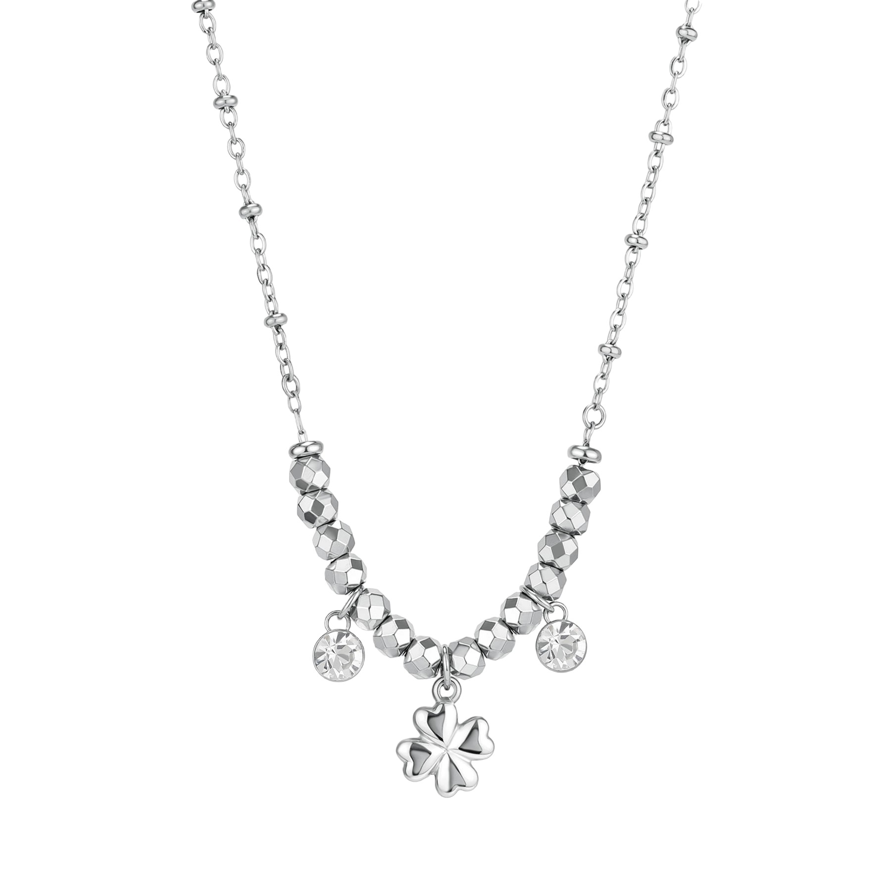 Brosway Moderní náhrdelník s čtyřlístkem pro štěstí Chakra BHKN163