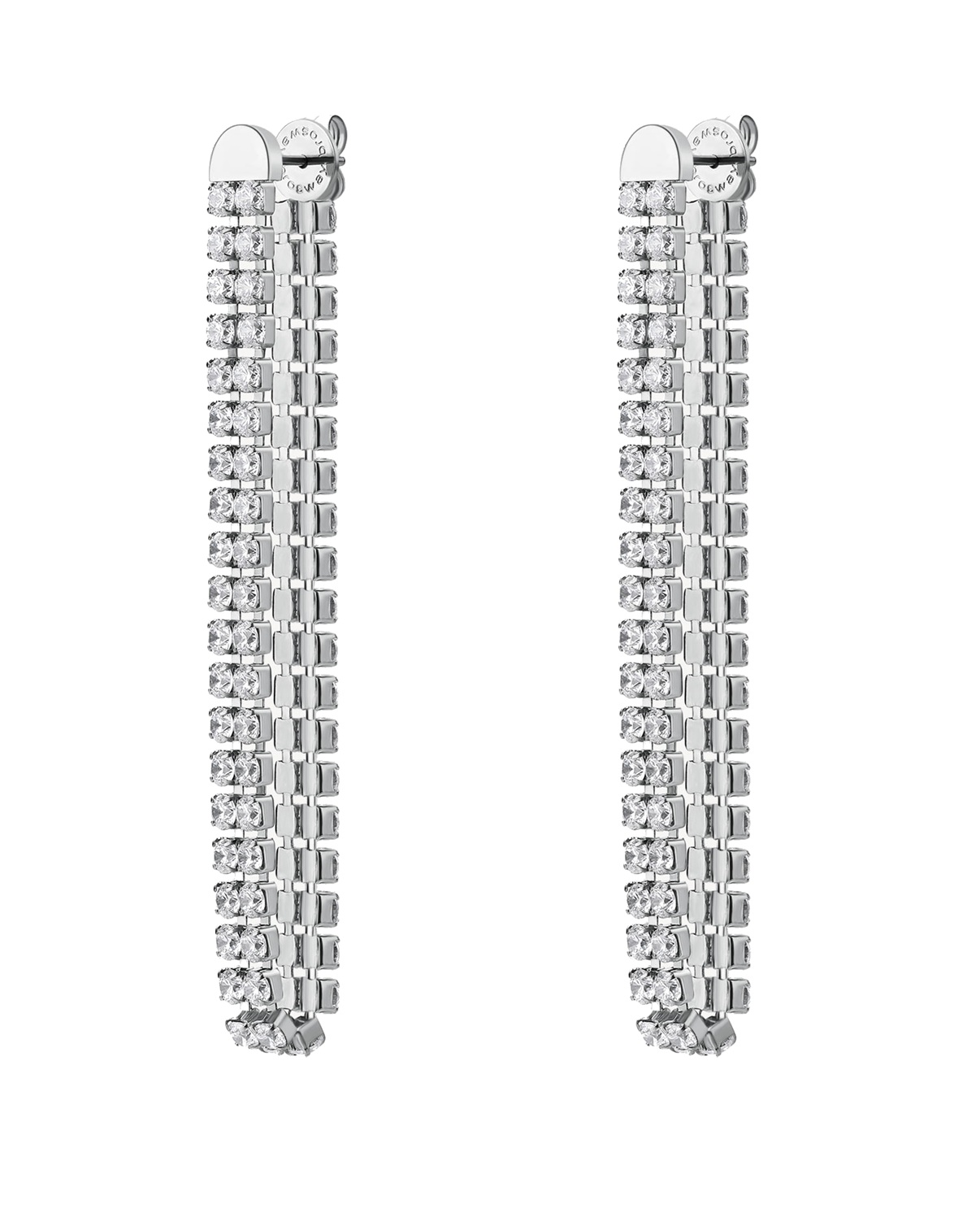 Brosway Oslnivé dlouhé náušnice s kubickými zirkony Desidery BEIE029