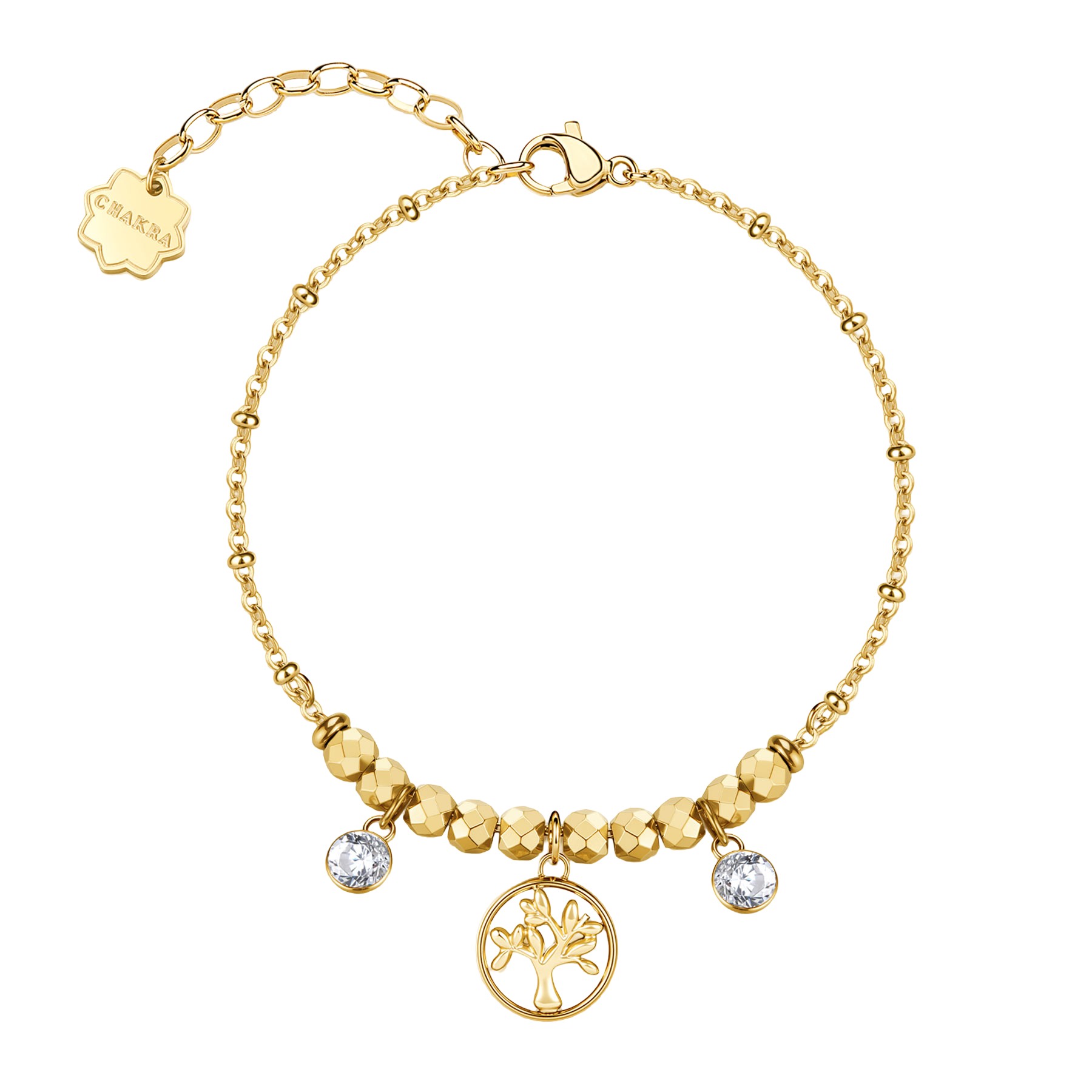 Brosway Pozlacený náramek s přívěsky Strom života Chakra BHKB270