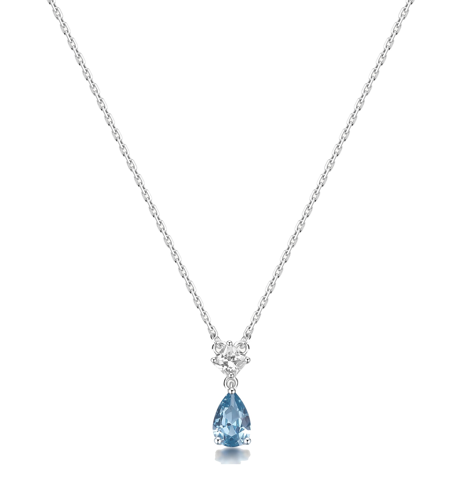 Brosway Půvabný náhrdelník ze stříbra Cloud Light Blue Fancy FCL109