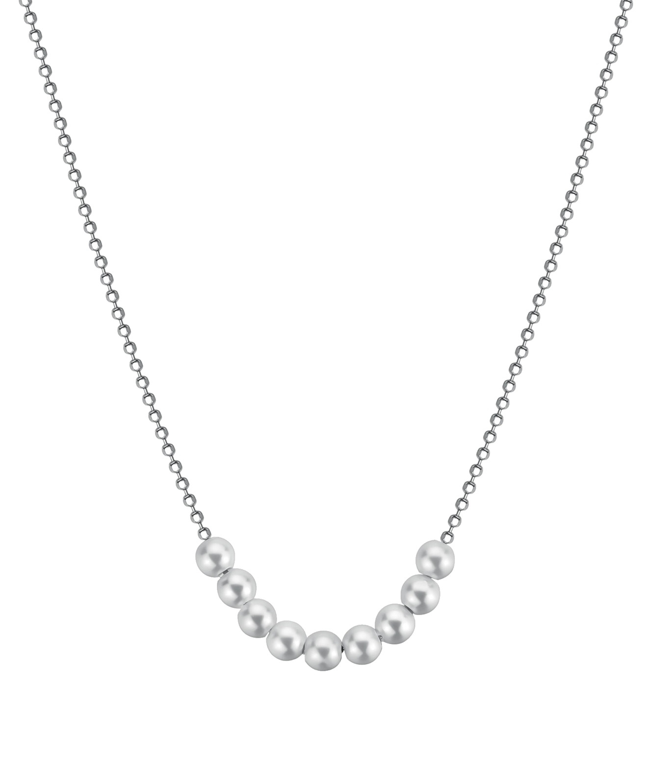 Brosway Půvabný stříbrný náhrdelník s perlami Infinite White Fancy FIW136