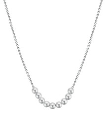 Brosway Půvabný stříbrný náhrdelník s perlami Infinite White Fancy FIW136