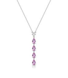 Brosway Stříbrný náhrdelník s kubickými zirkony Vibrant Pink Fancy FVP112