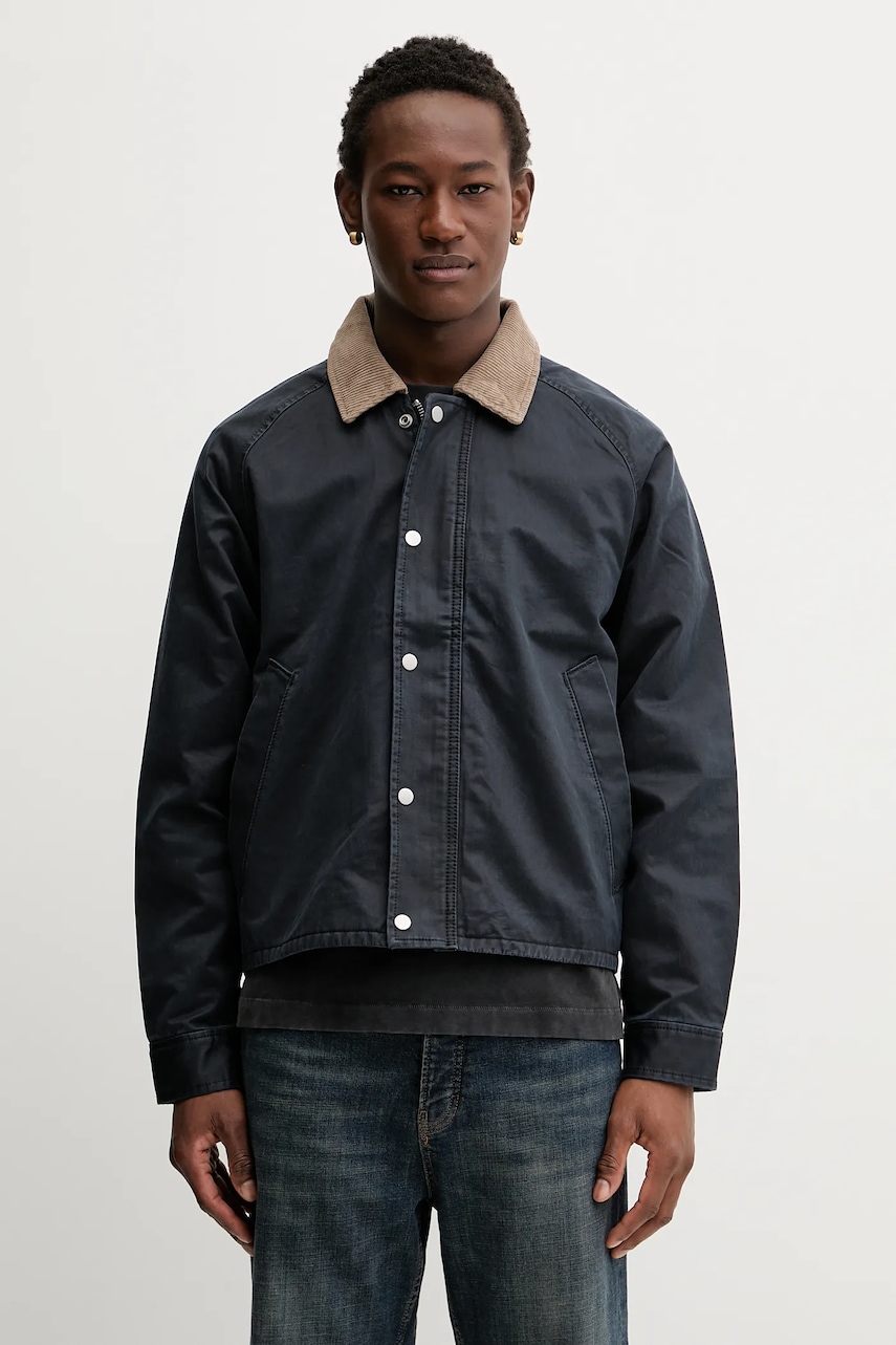 Bunda Abercrombie & Fitch tmavomodrá barva, přechodná, KI132-5090-221