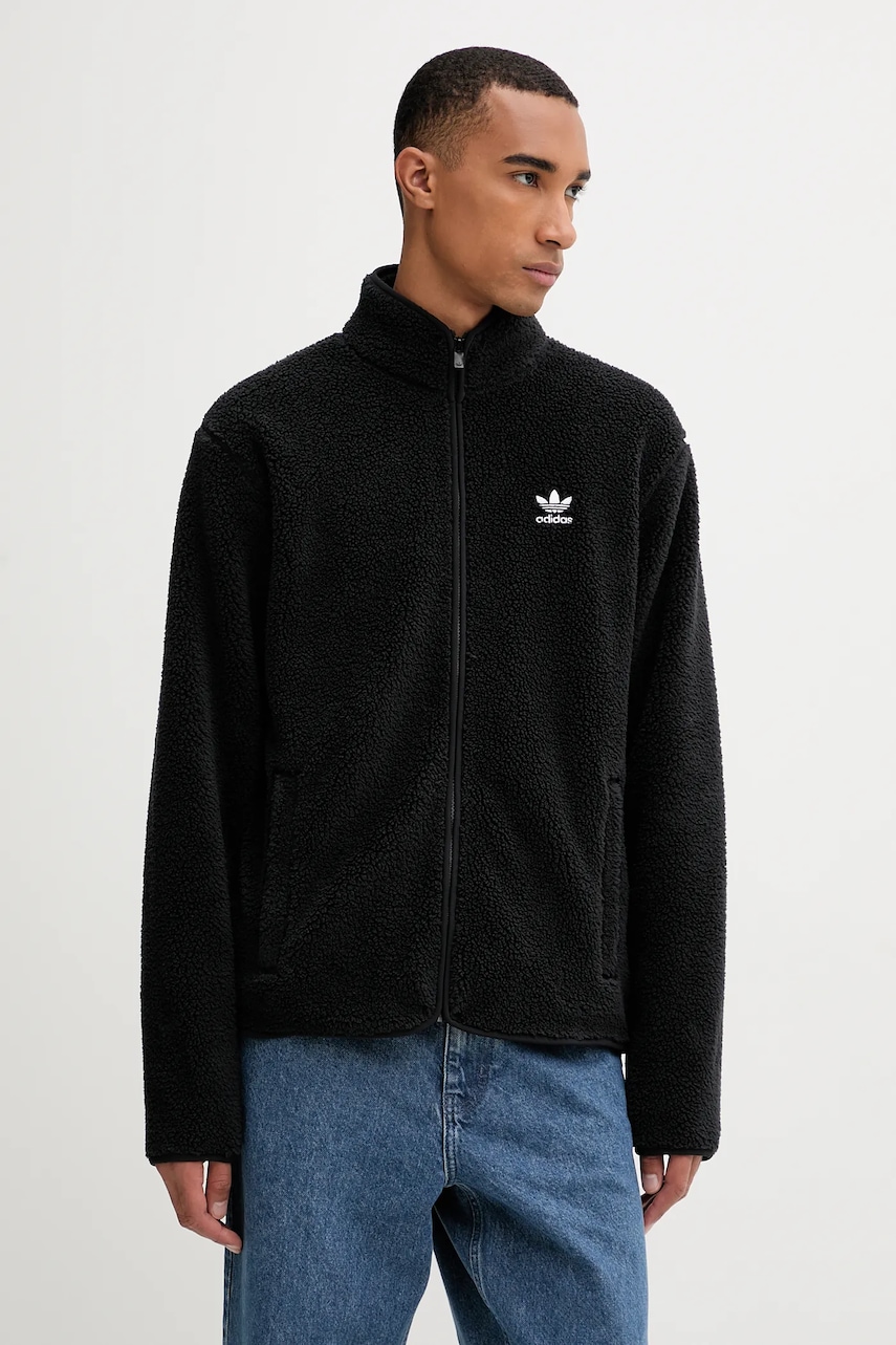 Bunda adidas Originals Essentials černá barva, přechodná, JV7676