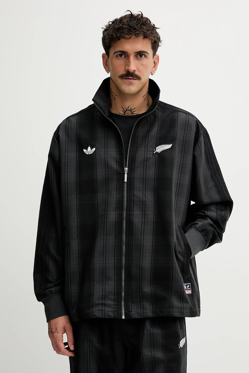 Bunda adidas Originals Firebird černá barva, přechodná, KG4633