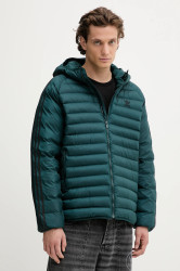 Bunda adidas Originals Pad Hooded zelená barva, JX4116