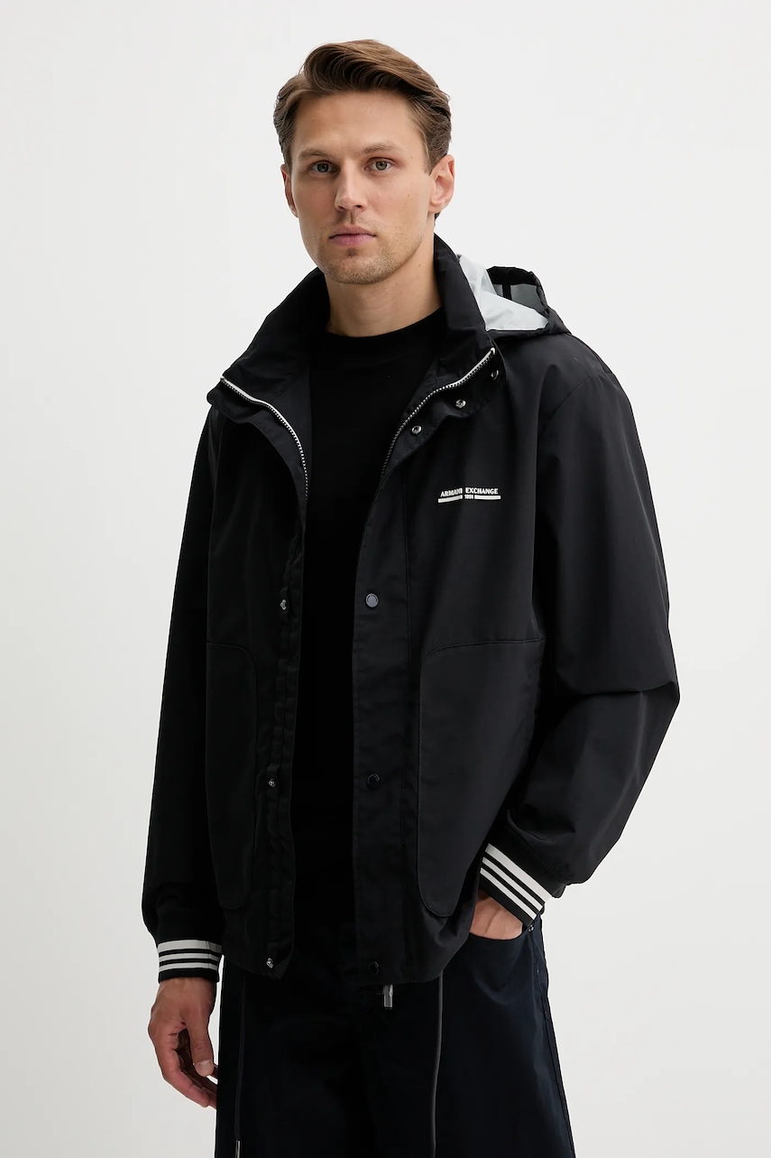 Bunda Armani Exchange tmavomodrá barva, přechodná, XM000932 AF15605