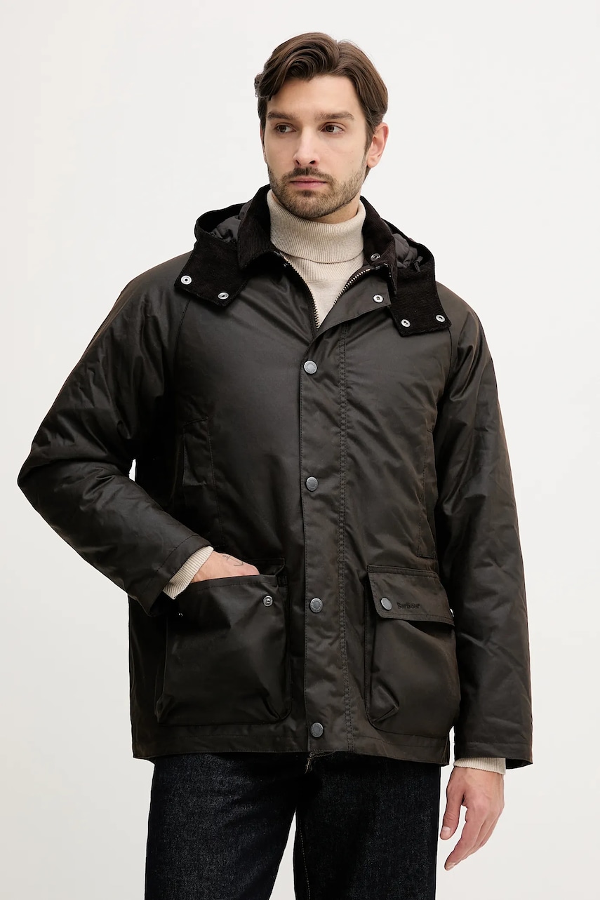 Bunda Barbour BEAUFORT hnědá barva, přechodná, oversize, MWX2347