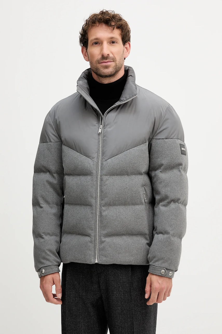 Bunda BOSS H-Clanello1 šedá barva, zimní, 50548810