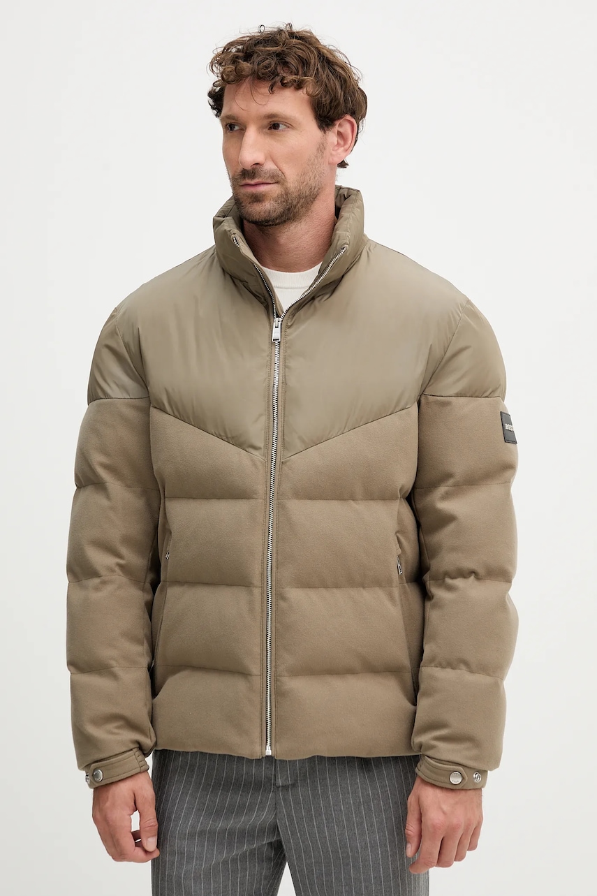 Bunda BOSS H-Clanello1 zelená barva, zimní, 50548810