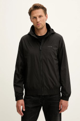 Bunda Calvin Klein černá barva, přechodná, LV04LC511G