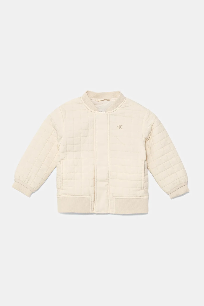 Bunda Calvin Klein Jeans béžová barva, IN0IN00246