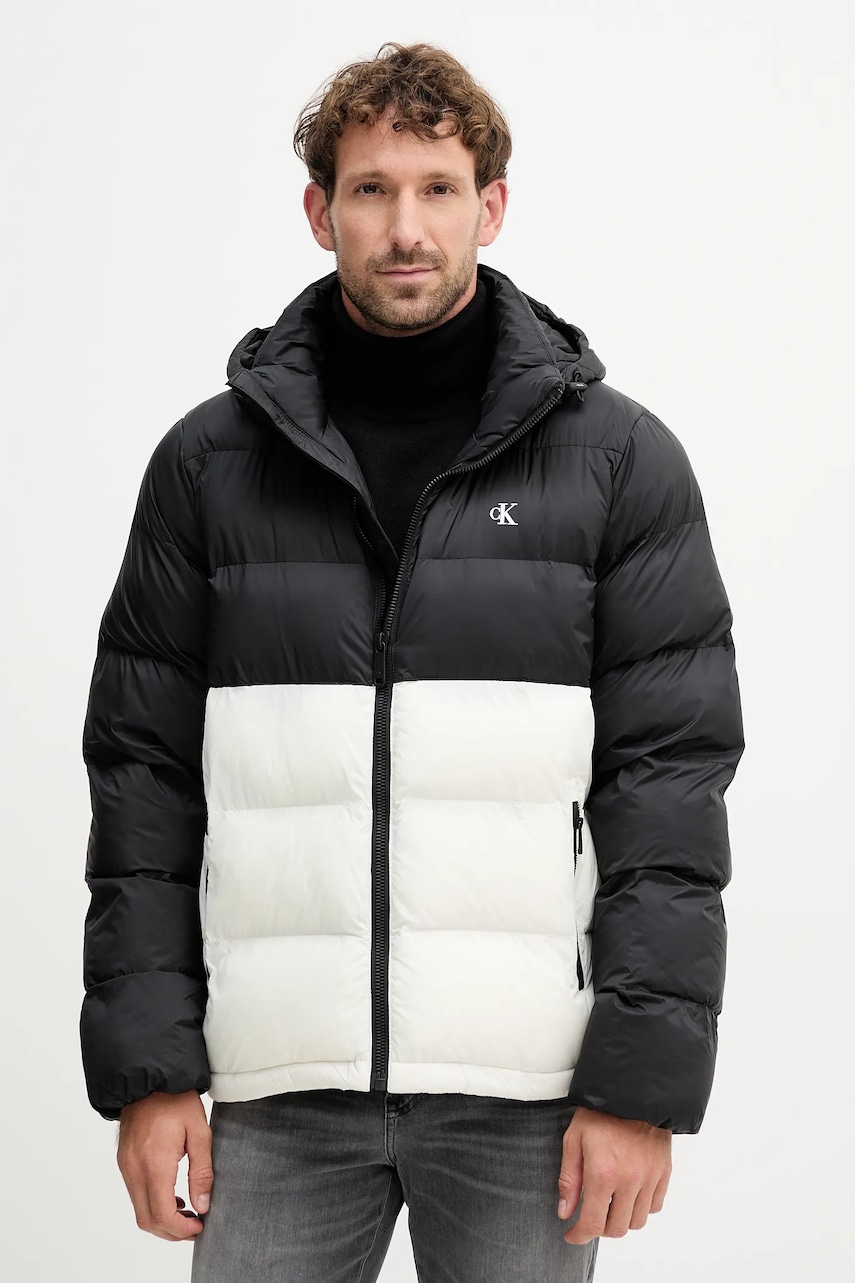 Bunda Calvin Klein Jeans bílá barva, zimní, LV04RD527G