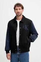 Bunda Calvin Klein Jeans černá barva, přechodná, LV04RD400G