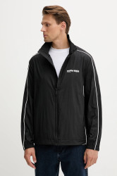 Bunda Calvin Klein Jeans černá barva, přechodná, oversize, LV04RC505G