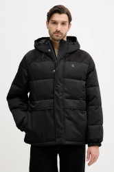 Bunda Calvin Klein Jeans černá barva, zimní, LV04RD532G
