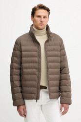 Bunda Calvin Klein Jeans hnědá barva, přechodná, LV04RC511G