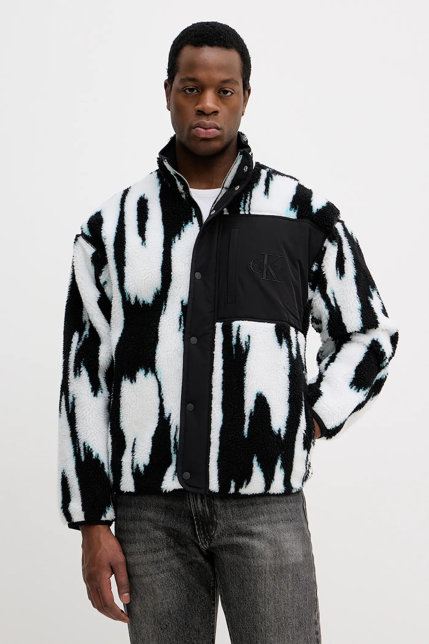 Bunda Calvin Klein Jeans pánská, černá barva, přechodná, LV04RD219G