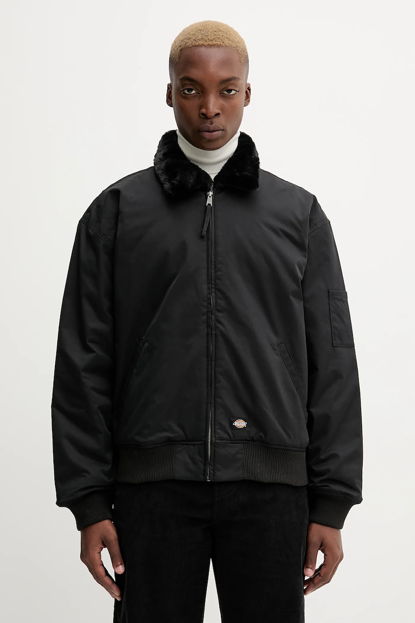 Bunda Dickies černá barva, přechodná, DK0A88BM