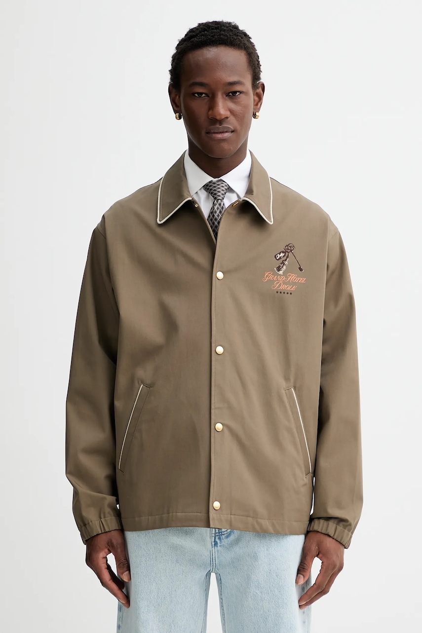 Bunda Drôle de Monsieur La Veste Grand HUtel zelená barva, přechodná, H.JT235.CO214