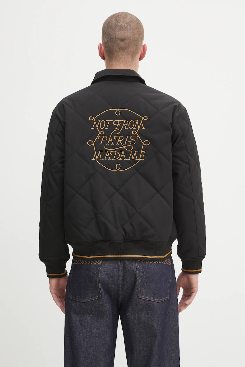 Bunda Drôle de Monsieur La Veste Slogan Tresses černá barva, zimní, H.JT236.PL163