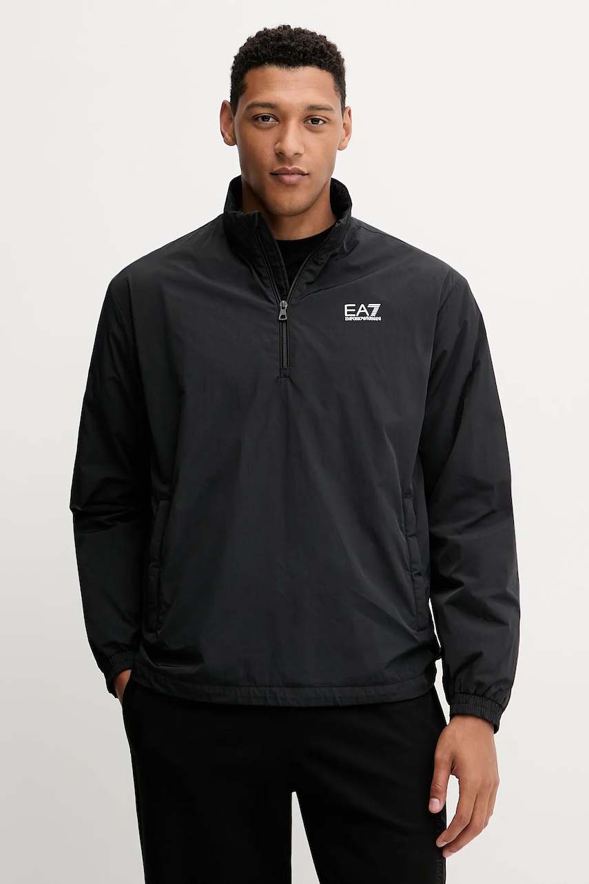 Bunda EA7 Emporio Armani černá barva, přechodná, AF13190.7M000789