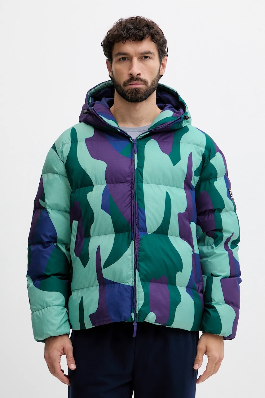 Bunda EA7 Emporio Armani zelená barva, zimní, AF16825.7M000712