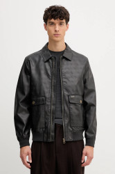 Bunda Guess černá barva, přechodná, M5YL01 WGUC0