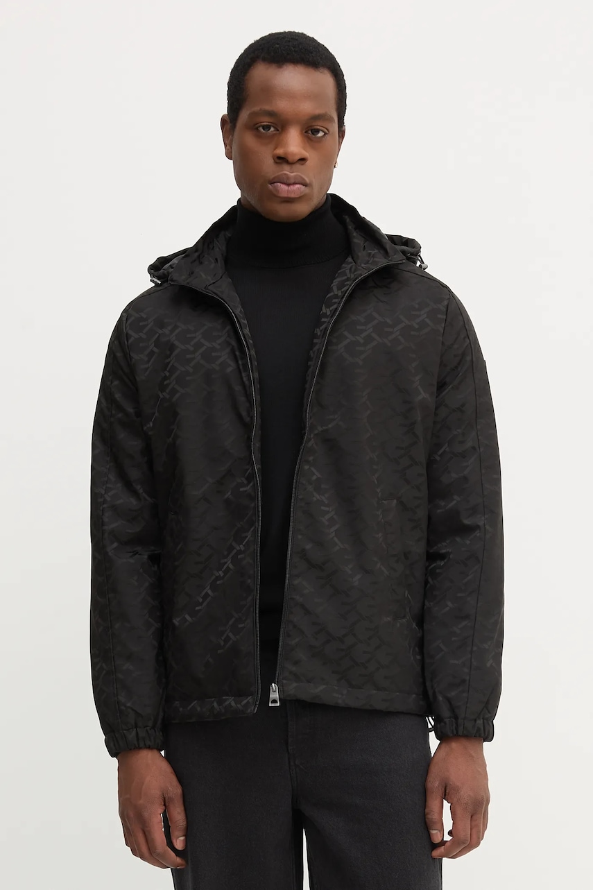 Bunda Guess černá barva, přechodná, M5YL14 WHEW2