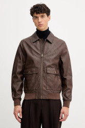 Bunda Guess hnědá barva, přechodná, M5YL01 WGUC0