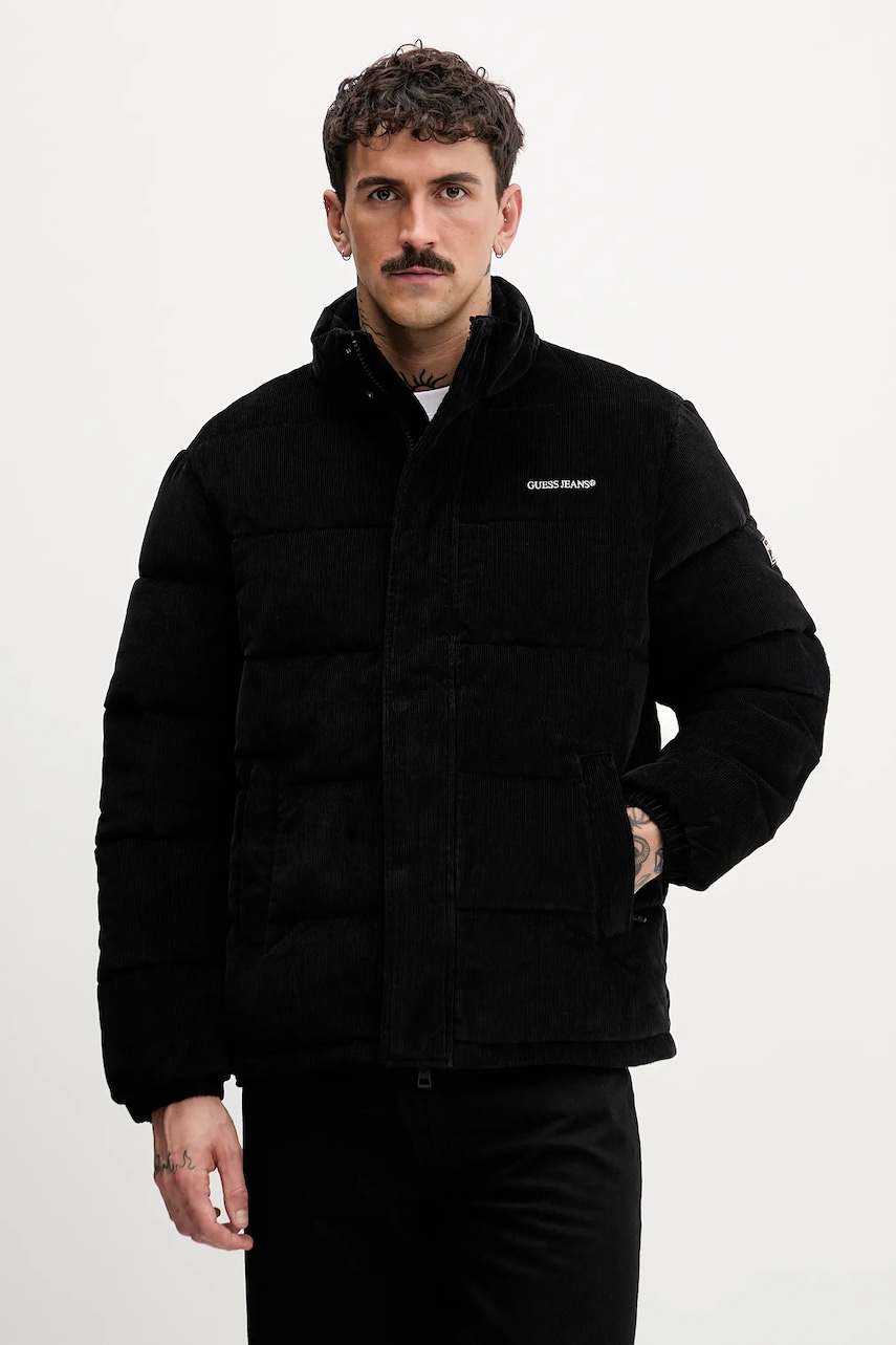 Bunda Guess Jeans černá barva, zimní, M5BL0F W2061