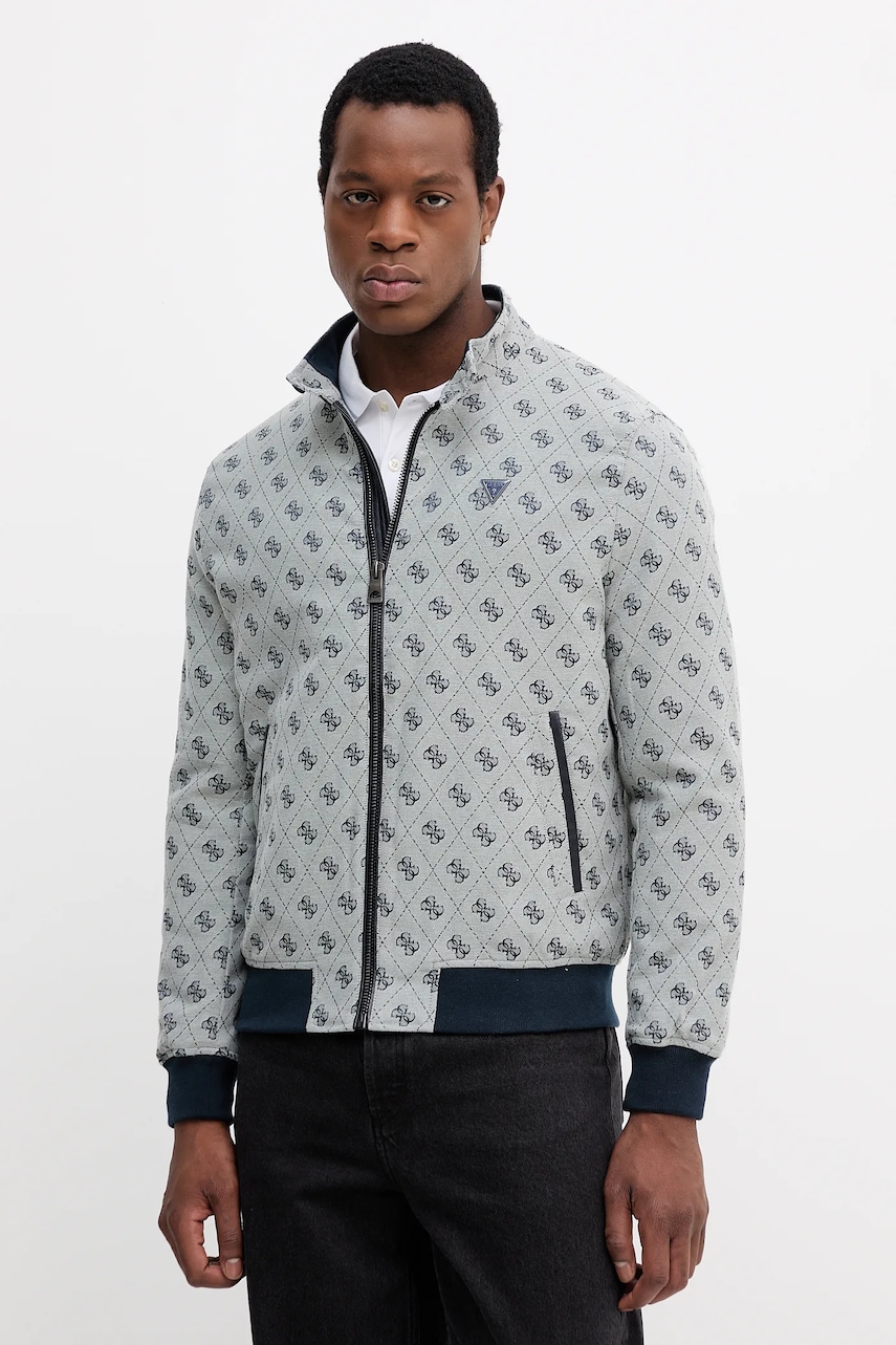 Bunda Guess modrá barva, přechodná, M5YL04 WGUE0