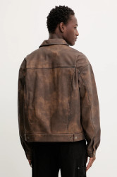 Bunda Guess Originals hnědá barva, přechodná, M5BL0L W3780