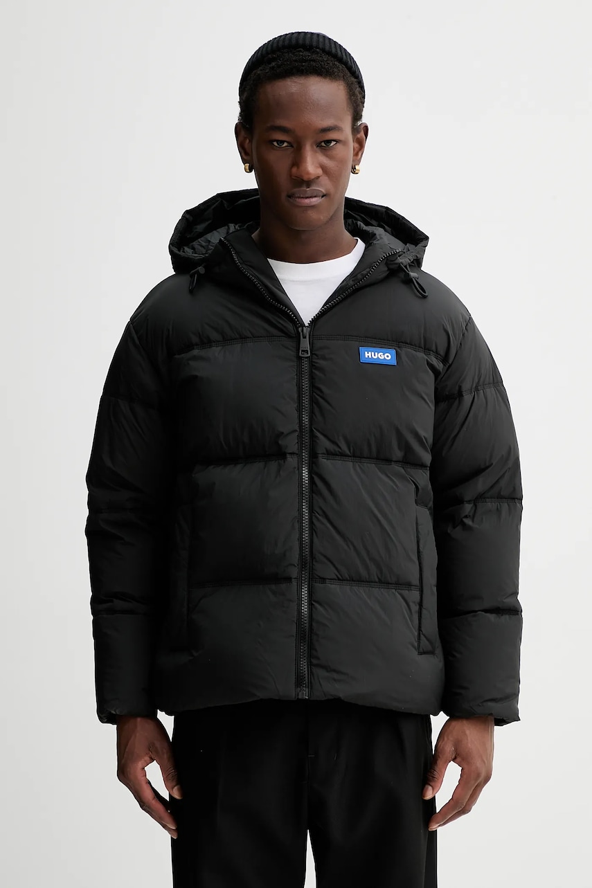 Bunda Hugo Blue Bodo2541 černá barva, zimní, 50546652