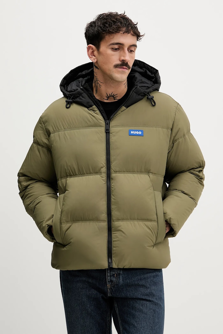 Bunda Hugo Blue Bodo2541 zelená barva, zimní, 50546652
