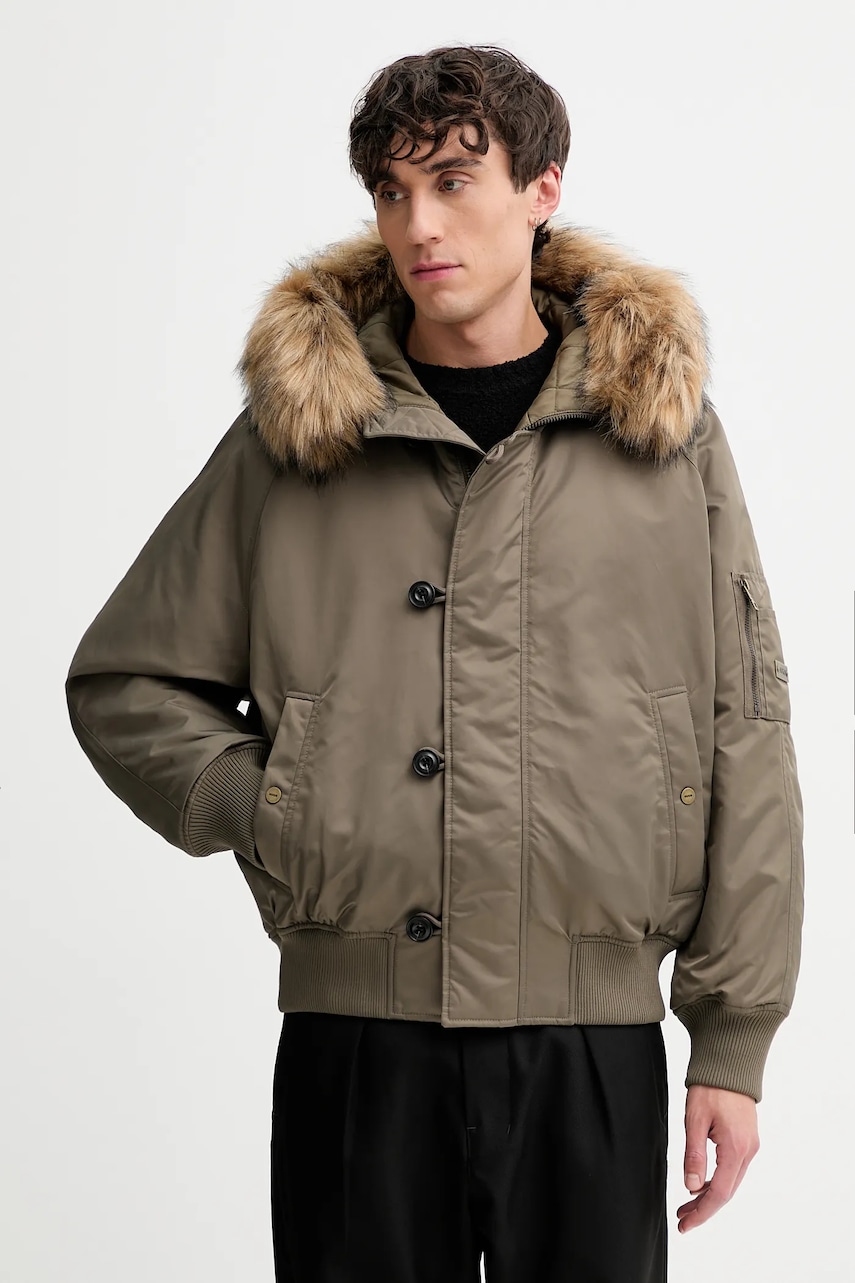 Bunda HUGO Brako2541 zelená barva, zimní, 50546230