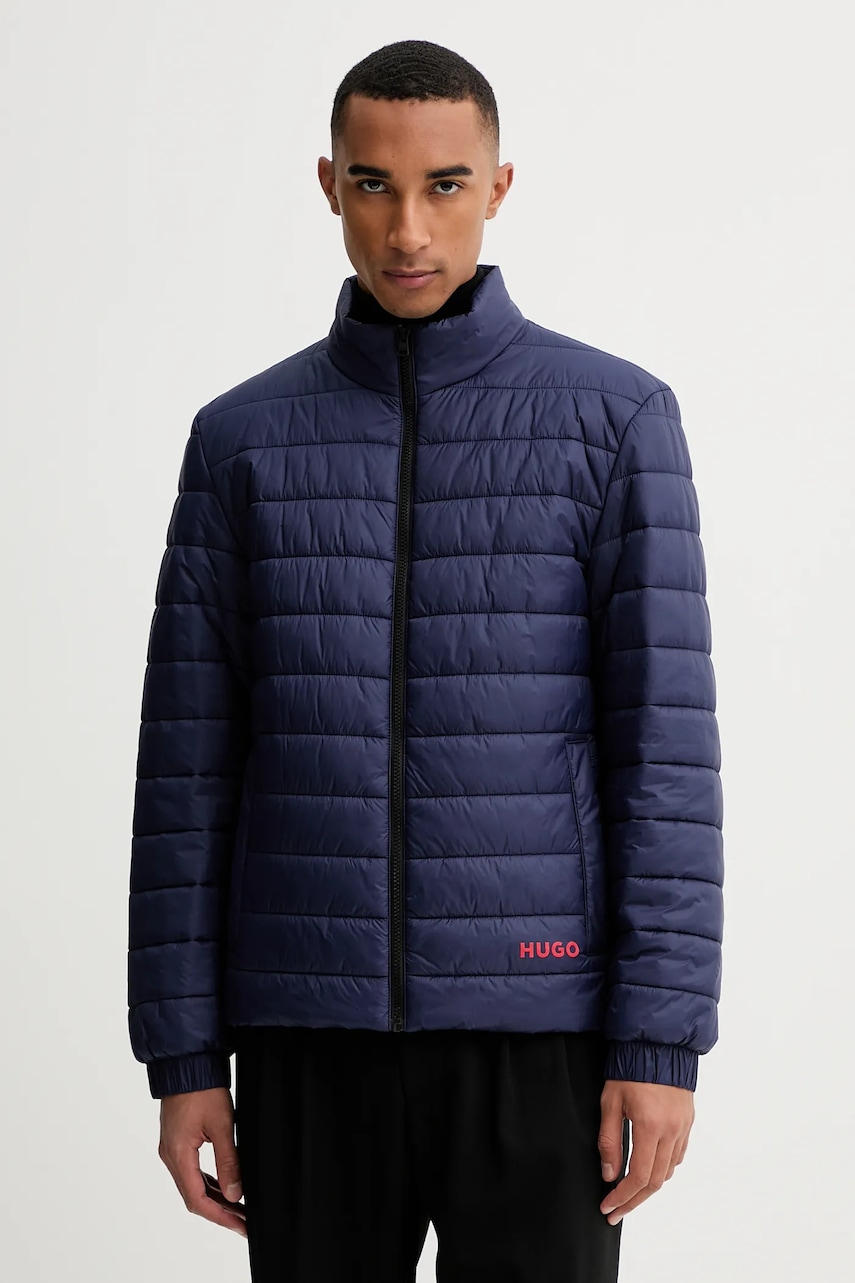 Bunda HUGO Brenti2521 tmavomodrá barva, přechodná, 50544999