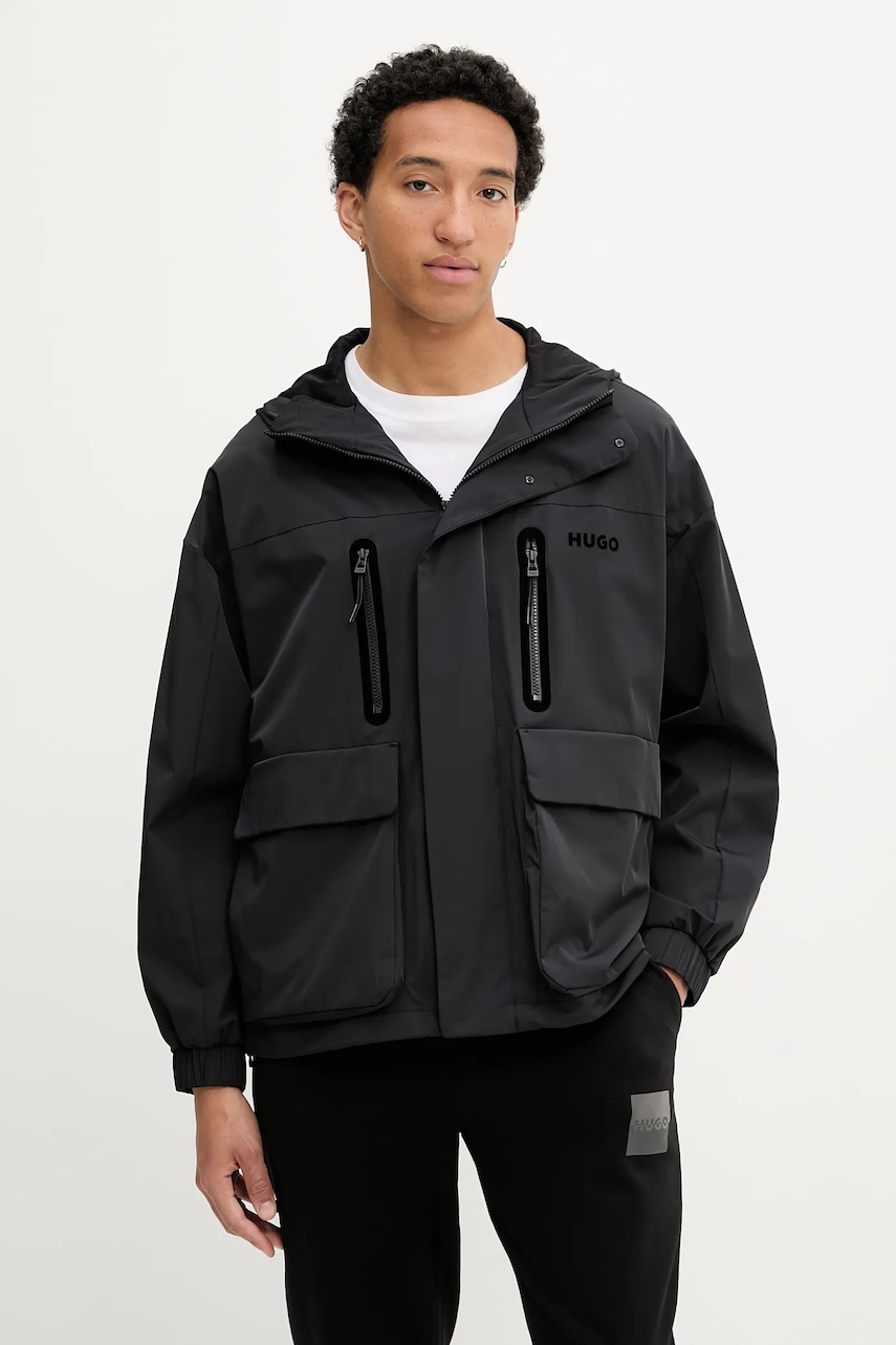 Bunda HUGO Byoro2531 černá barva, přechodná, 50541611