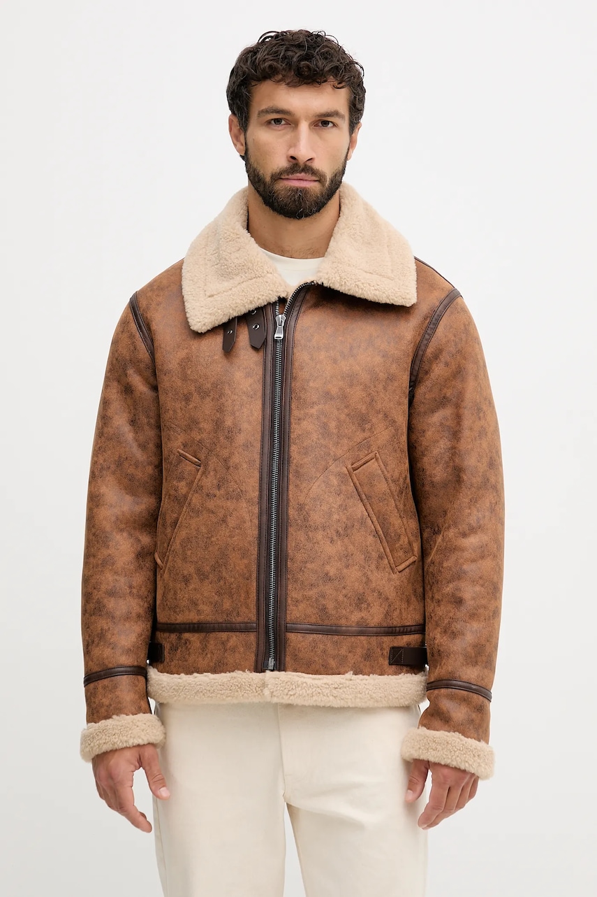 Bunda Joop! hnědá barva, přechodná, 30048775