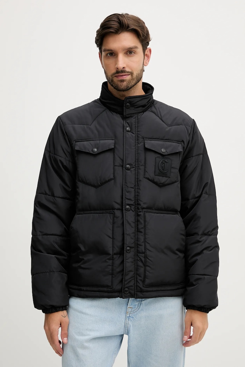 Bunda Just Cavalli černá barva, zimní, 79OAS407 CQUD4