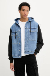 Bunda Karl Lagerfeld Jeans modrá barva, přechodná, A3M14007