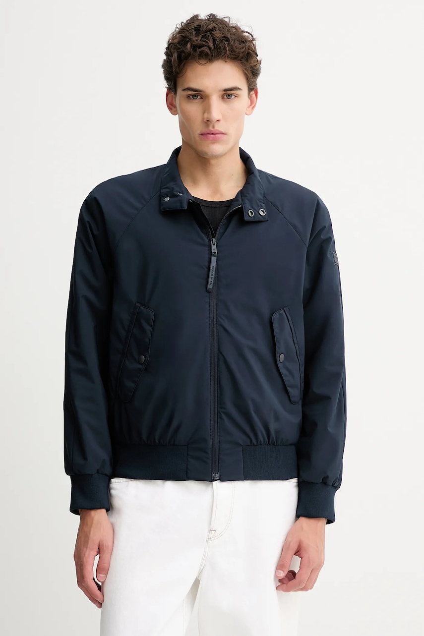 Bunda Marc O'Polo tmavomodrá barva, přechodná, 620004670036