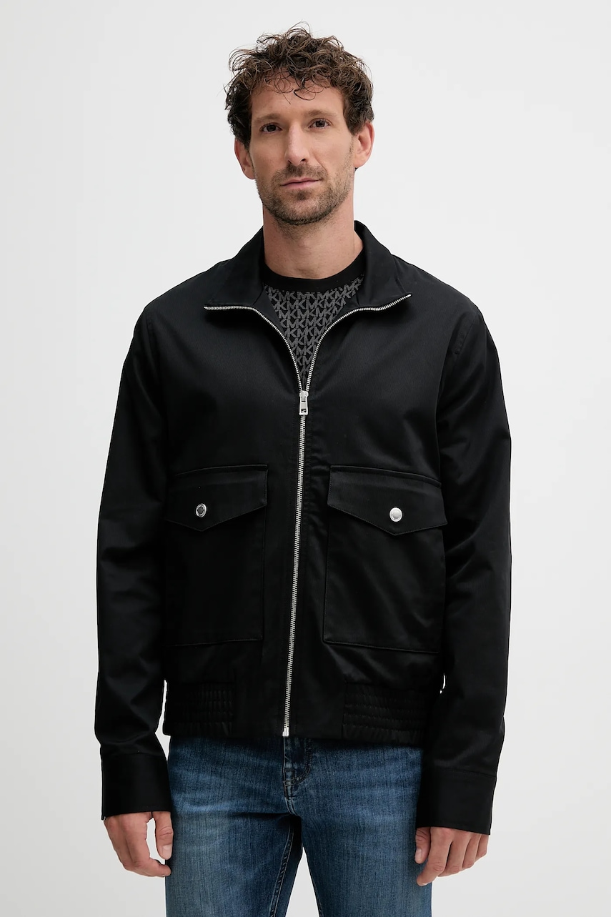 Bunda Michael Kors černá barva, přechodná, CT52096HJQ