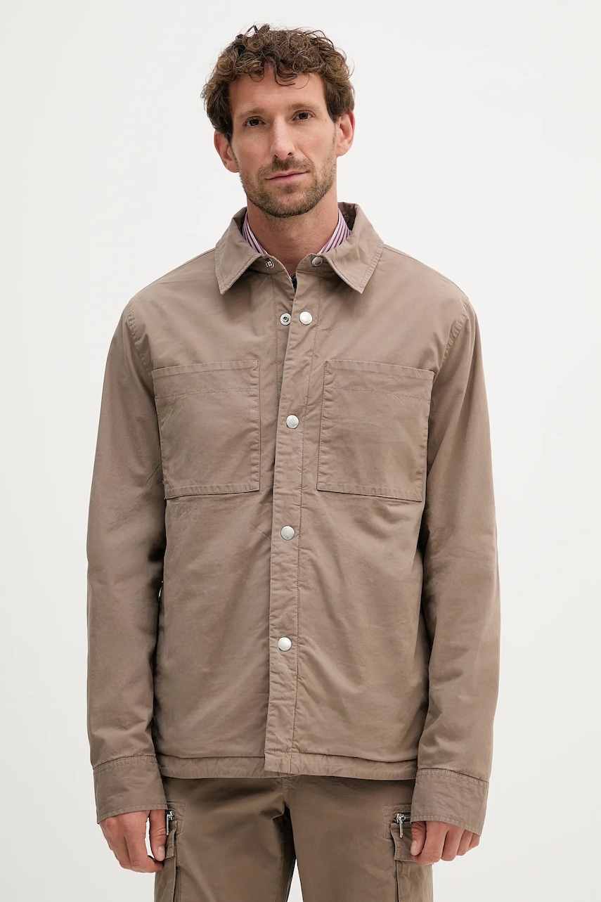 Bunda Michael Kors hnědá barva, přechodná, CS5208LHBY