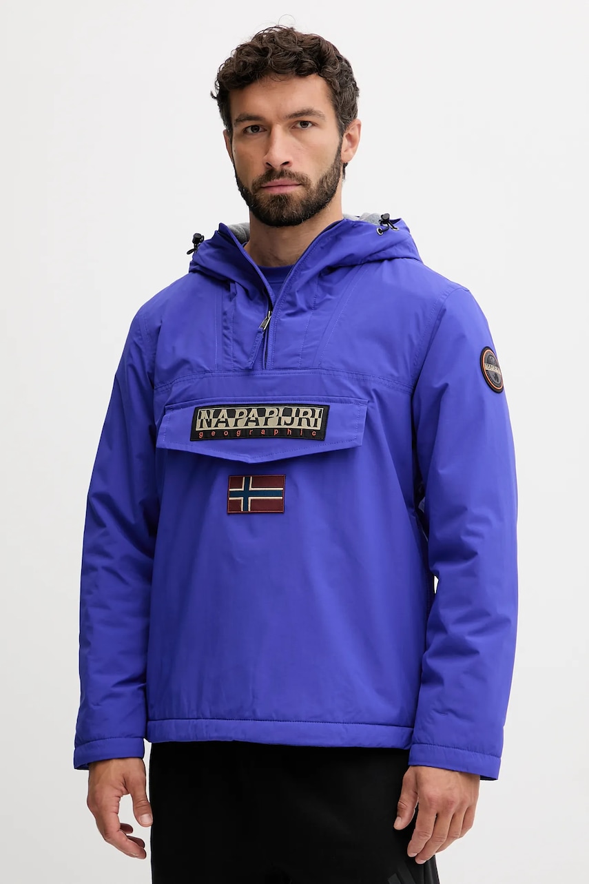Bunda Napapijri Rainforest modrá barva, zimní, NP0A4GMCB3B1