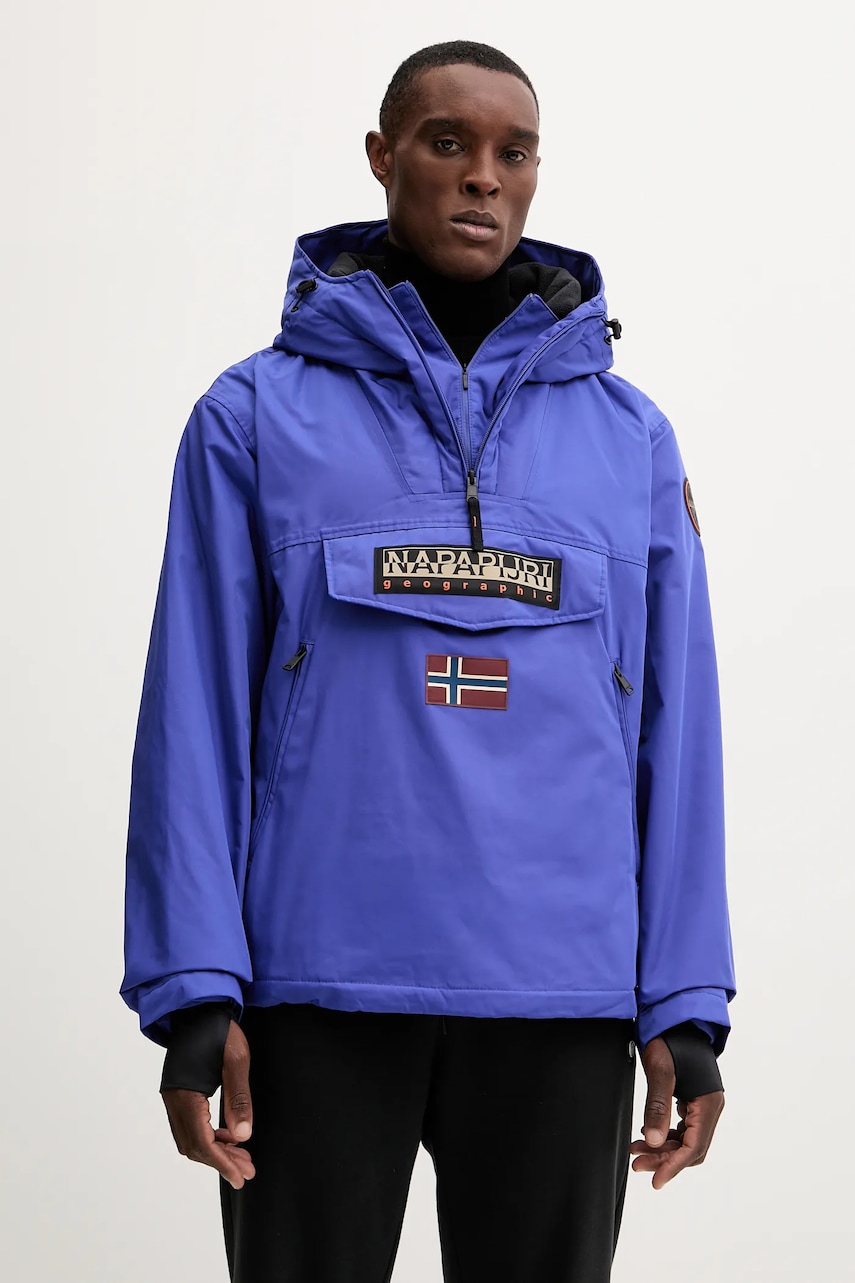 Bunda Napapijri Rainforest Next modrá barva, zimní, NP0A4IB9B3B1