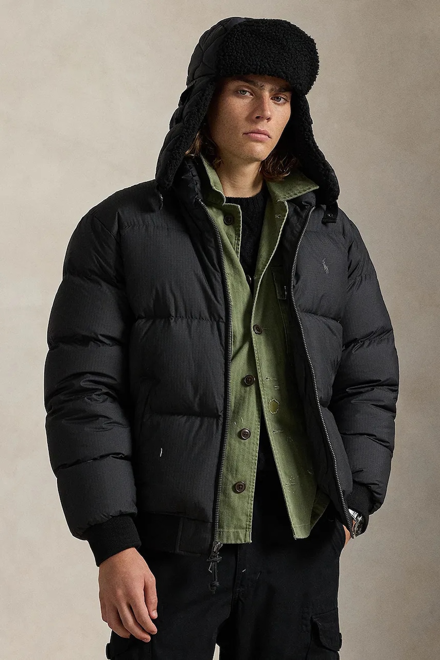 Bunda Polo Ralph Lauren černá barva, zimní, 710967783